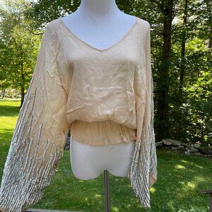 ***SALE *** BOYOD Beaded Blouse Nude - sz S